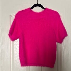 Pilcro Vibrant Fuchsia Crew Neck Sweater